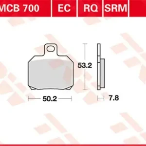 Expressversand TRW Scheibenbremsbeläge MCB700 passend für diverse Modelle