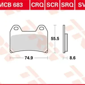 TRW Scheibenbremsbeläge MCB683SRQ passend für Aprilia, Yamaha, Moto Morini, Sachs Heißes Angebot