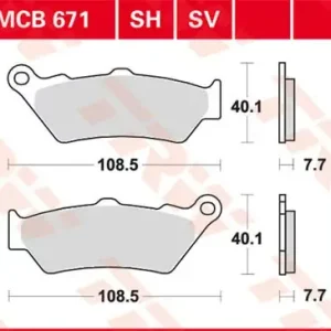 Kostenloser Versand TRW Scheibenbremsbeläge MCB671SV passend für Yamaha, Aprilia, BMW