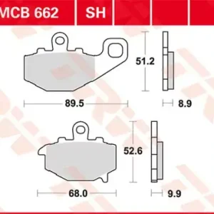 Versand Am Gleichen Tag Scheibenbremsbeläge MCB662SH passend für Kawasaki ZX-6R