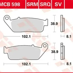 TRW Scheibenbremsbeläge MCB598SV passend für Yamaha, BMW & Triumph Versand Am Gleichen Tag