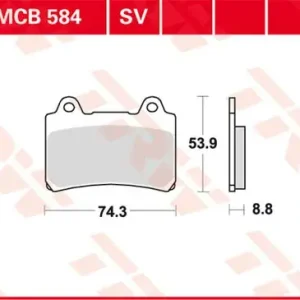 TRW Scheibenbremsbeläge MCB584SV passend für Yamaha Modelle Günstig