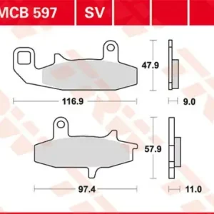 Scheibenbremsbeläge MCB597 passend für Suzuki DR Modelle Abverkauf