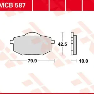 TRW Scheibenbremsbeläge MCB587 passend für Yamaha XV 535 Finale Aktion