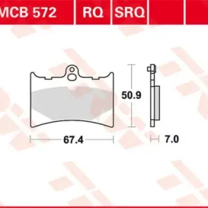 TRW Scheibenbremsbeläge MCB572 passend für Aprilia RS 125 Gratis Versand