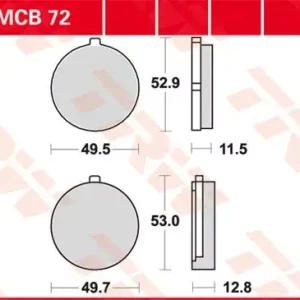 TRW Scheibenbremsbeläge MCB72 passend für Suzuki Super-Preis