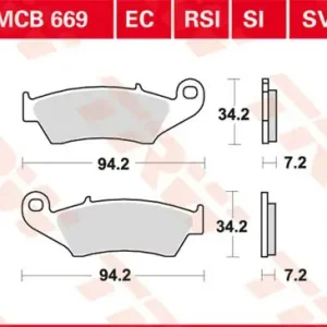Meistverkauft Scheibenbremsbeläge MCB669SI passend für Yamaha WR & YZ