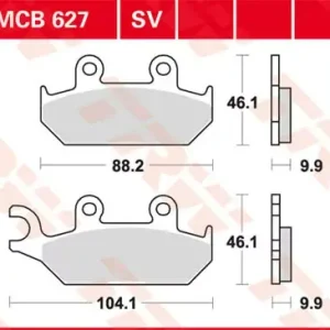 TRW Scheibenbremsbeläge MCB627 passend für Yamaha XT & XTZ Begrenztes Angebot
