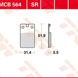 TRW MCB564 Scheibenbremsbeläge passend für Gilera Eaglet 50 Begrenztes Angebot