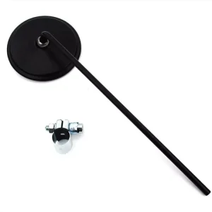 Spiegel bumm Mattschwarz 110mm mit Schelle 22mm für Zündapp, Kreidler, Hercules, Miele, DKW, NSU, Horex, Puch, Gritzner Markenware