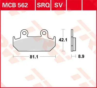 Sale TRW Scheibenbremsbeläge MCB562SRQ passend für Honda Modelle
