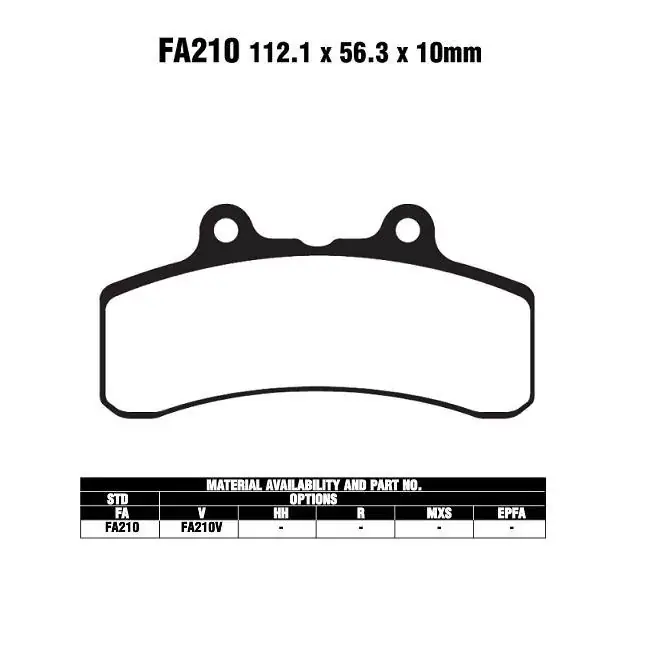 Meistverkauft EBC-FA210 V Bremsbeläge passend für Buell M2, S1 und S3
