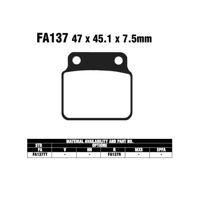 EBC-FA137 TT Bremsbeläge passend für Suzuki & Kawasaki Must-Have