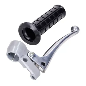 Sonderangebot Kupplungsgriff mit Griffgummi Silber 22mm 100mm für Zündapp, Kreidler Flory, Hercules, Puch, KTM, DKW