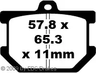 Abverkauf EBC-FA034 V Bremsbeläge passend für Yamaha XS 500, XS 750, SR 500