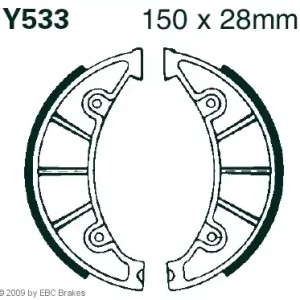 Nur Für Kurze Zeit EBC-Y 533 Bremsbeläge passend für Yamaha XC 125 & MBK XC 125