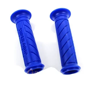 Griffe Gummi 2 Stück Breit ca. 130mm innen 22/24mm Blaue für Zündapp, Kreidler, Hercules, Puch, Simson, Piaggio, Peugeot, Yamaha, MBK Mofa, Moped Roller Heißes Angebot