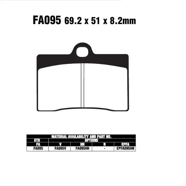 Preisreduziert EBC-FA95 V Bremsbeläge passend für Aprilia, Ducati, KTM, Moto Guzzi
