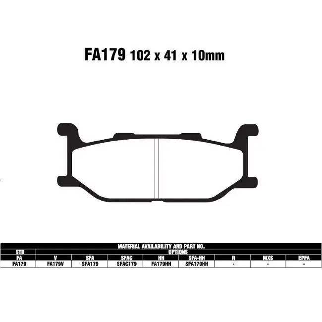 EBC-FA179 V Bremsbeläge passend für Yamaha Schneller Versand