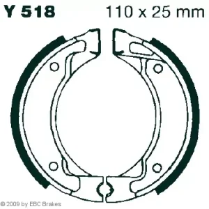 EBC-Y 518 Bremsbeläge passend für Yamaha DT 50 & SR 125 Letzte Chance