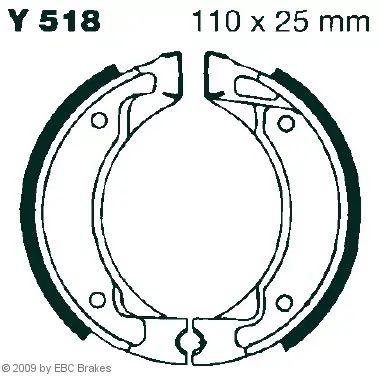 EBC-Y 518 Bremsbeläge passend für Yamaha DT 50 & SR 125 Letzte Chance