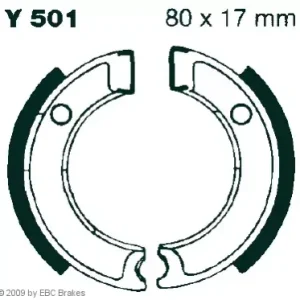 EBC-Y 501 Bremsbelag passend für Yamaha CA 50 Salient 83-84 Neu Im Sortiment