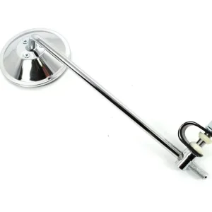 Wochenendangebot Spiegel Chrom Rund 100mm Stange 260mm Schelle 22mm für Zündapp, Kreidler, Hercules, Miele, DKW, NSU, Horex, Puch, Gritzner