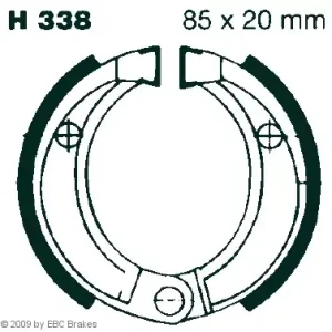 EBC-H 338 Bremsbeläge passend für Kawasaki KFX 50 B, CPI Crab 50, CPI Crab 100 Solange Der Vorrat Reicht