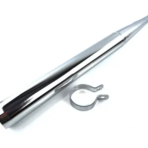 Auspuff Chrom 26mm 690mm für Zündapp CS Typ 448, ZD 25, 50, GTS C 50 Sport, Super 441, Sport 517, 529 Neuheit