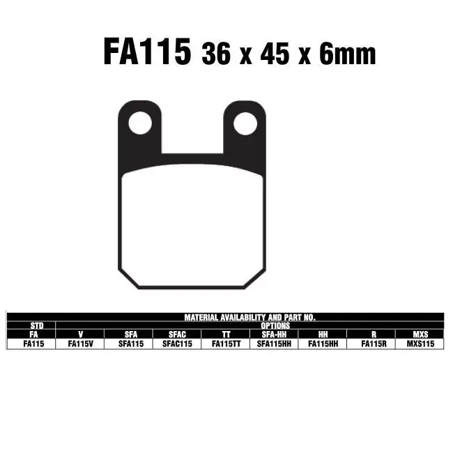 EBC SFA115 HH SC Bremsbeläge passend für Peugeot & KTM Versand Am Gleichen Tag