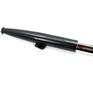 Preisreduziert Auspuff Schwarz Chrom 560mm 60mm 28mm für Hercules Prima, Sachs Mofa, Mokick, Moped