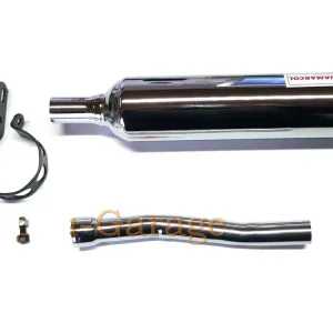 Auspuff Chrom mit Halteschelle und Verbindungsrohr für Yamaha, DT 50 MX Zertifiziert