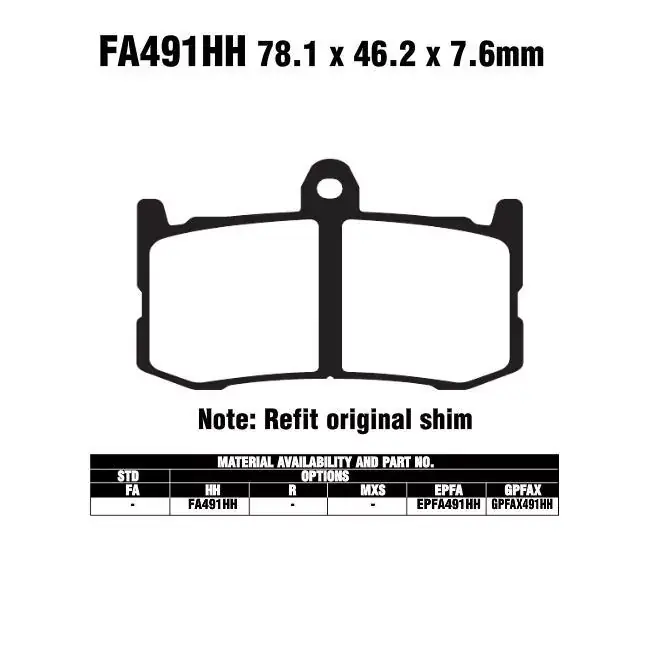 EBC FA491 HH Bremsbeläge passend für Triumph Daytona 675 Beliebt