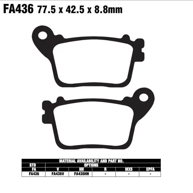 Abverkauf EBC Bremsbeläge FA436 passend für Honda & Suzuki