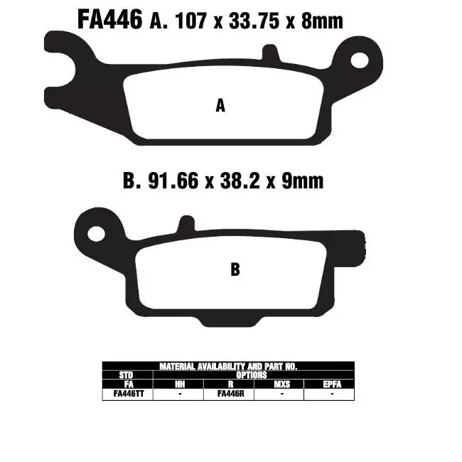 EBC FA446 R Bremsbeläge passend für Yamaha Grizzly Top-Preis