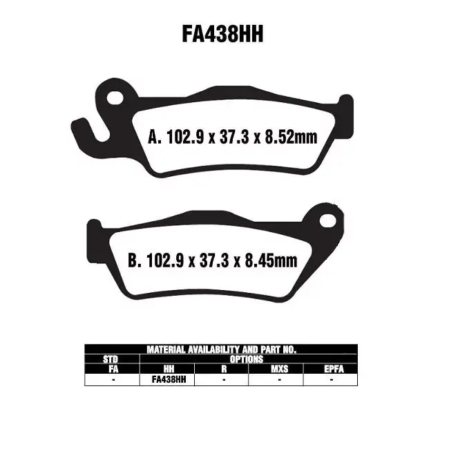 EBC-FA438 HH Bremsbeläge passend für BMW K 1200 GT Echt