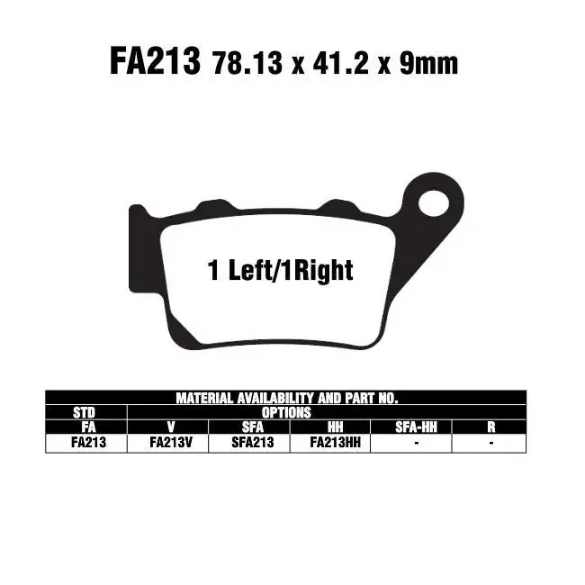 Begrenztes Angebot EBC FA213 Bremsbeläge passend für Honda, Yamaha, Aprilia