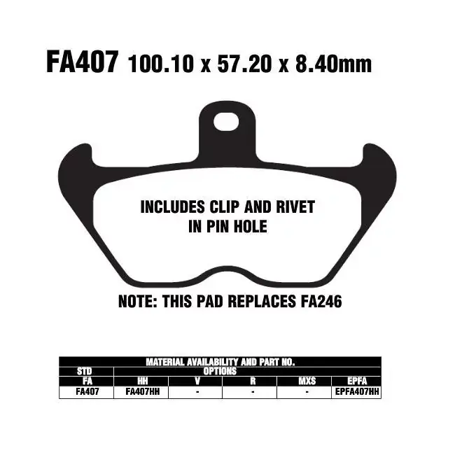 EBC FA407 HH Bremsbeläge passend für BMW Motorräder Kostenloser Rückversand
