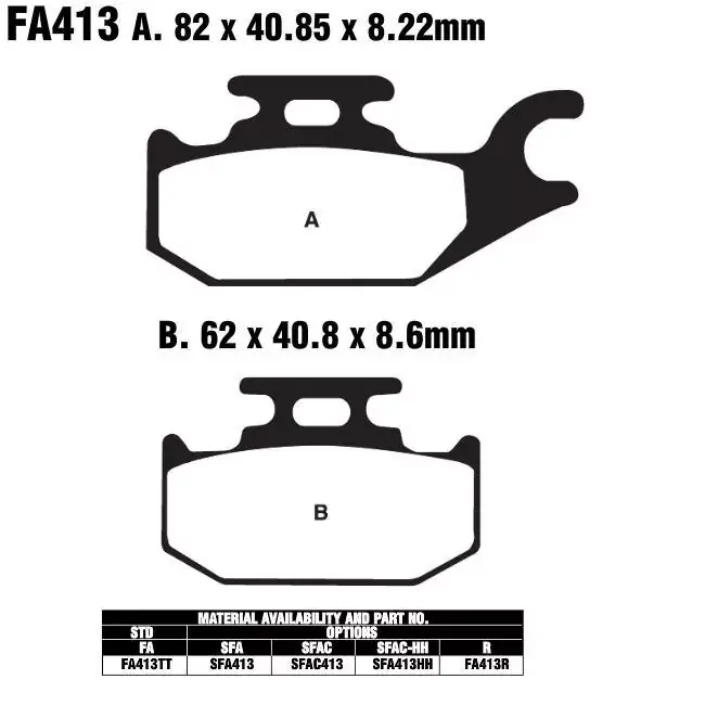 Kostenloser Rückversand EBC FA413 TT Bremsbeläge passend für Suzuki ATV