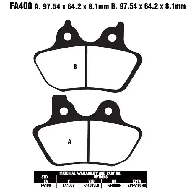 EBC FA400 HH Bremsbeläge passend für Motorrad Abverkauf