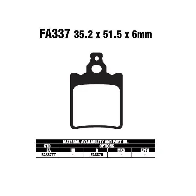 EBC FA337 R Bremsbeläge passend für Aprilia Tuareg 125, KTM SX 60, KTM SX 65 Nur Für Kurze Zeit