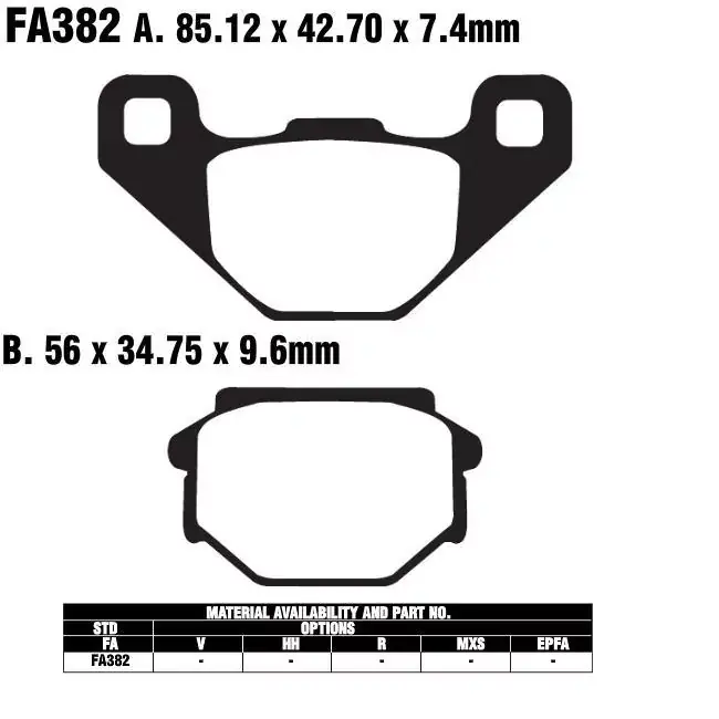 EBC FA382 Bremsbelag passend für Sachs, Aprilia, Gilera Schnäppchen