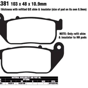 Sichere Zahlung EBC FA381 HH Bremsbeläge passend für Harley Davidson Sportster
