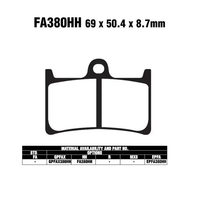EBC FA380 HH Bremsbeläge passend für Yamaha Jetzt Kaufen