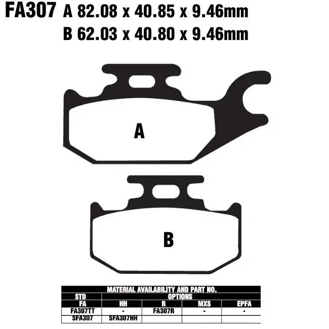 Kostenfreie Lieferung EBC FA307 TT Bremsbeläge passend für Yamaha & Can-Am