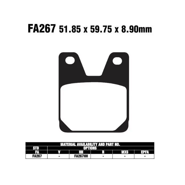 EBC FA267 Bremsbeläge passend für Yamaha YZF-R1, YZF-R7 Schnäppchen