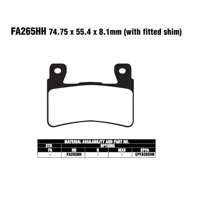 Letzte Chance EBC FA265HH Bremsbeläge vorn passend für Honda CBR / VTR