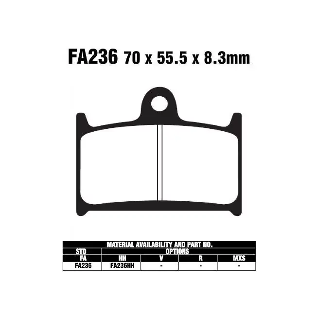 Letzte Chance EBC FA236 HH Bremsbeläge passend für Triumph Modelle