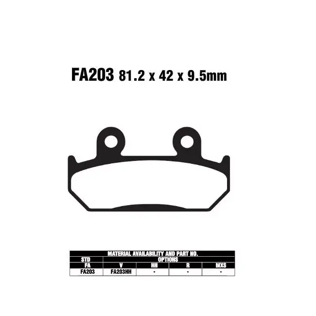 Top-Seller EBC FA203 HH Bremsbeläge passend für Honda CBR 600 F PC25