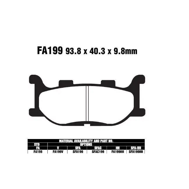 Kracherpreis EBC-FA199 Bremsbeläge passend für Yamaha Motorräder